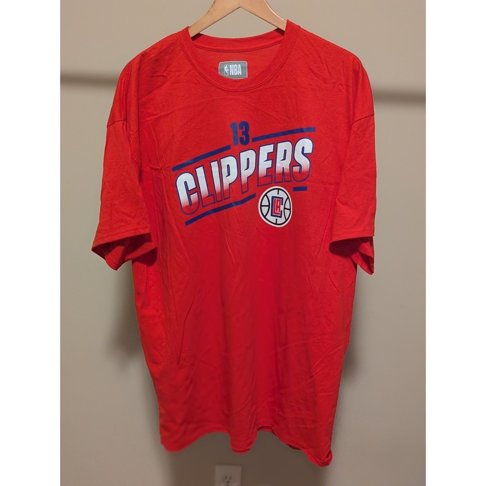 LA Clippers Red T-Shirt #13 Men's 2XL – Official NBA Fan Gear NWOT